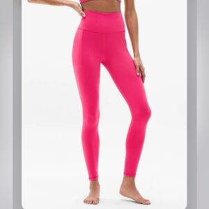 Athleta hot Pink salutation stash Leggings